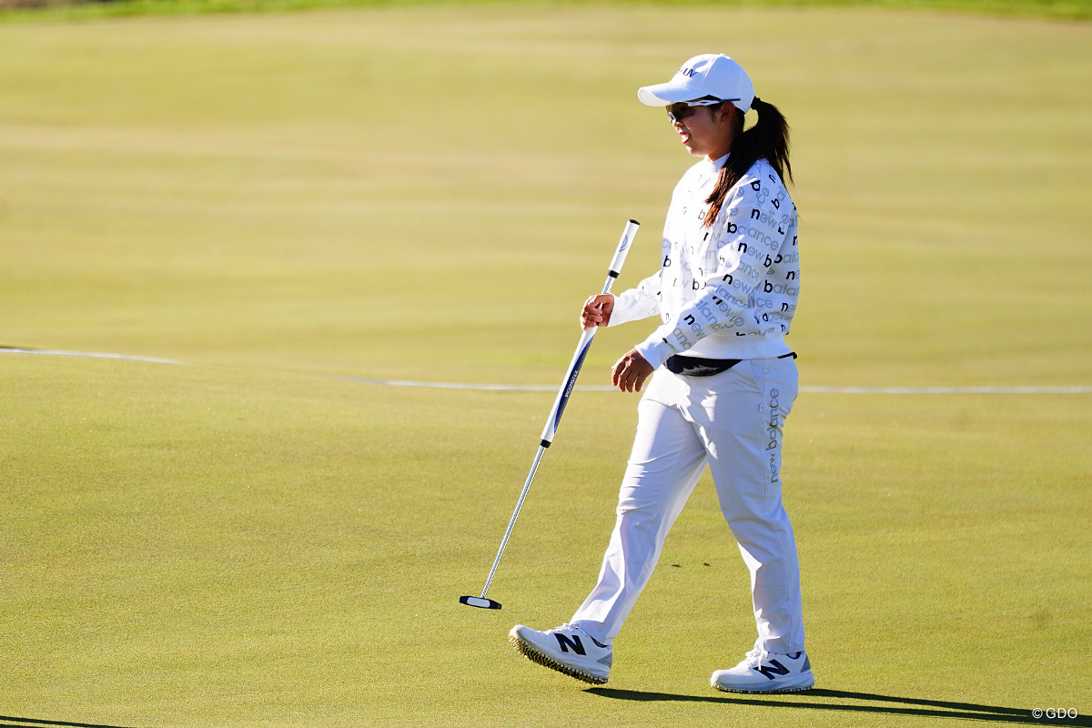 練習日には長尺パターで練習する時間もあった