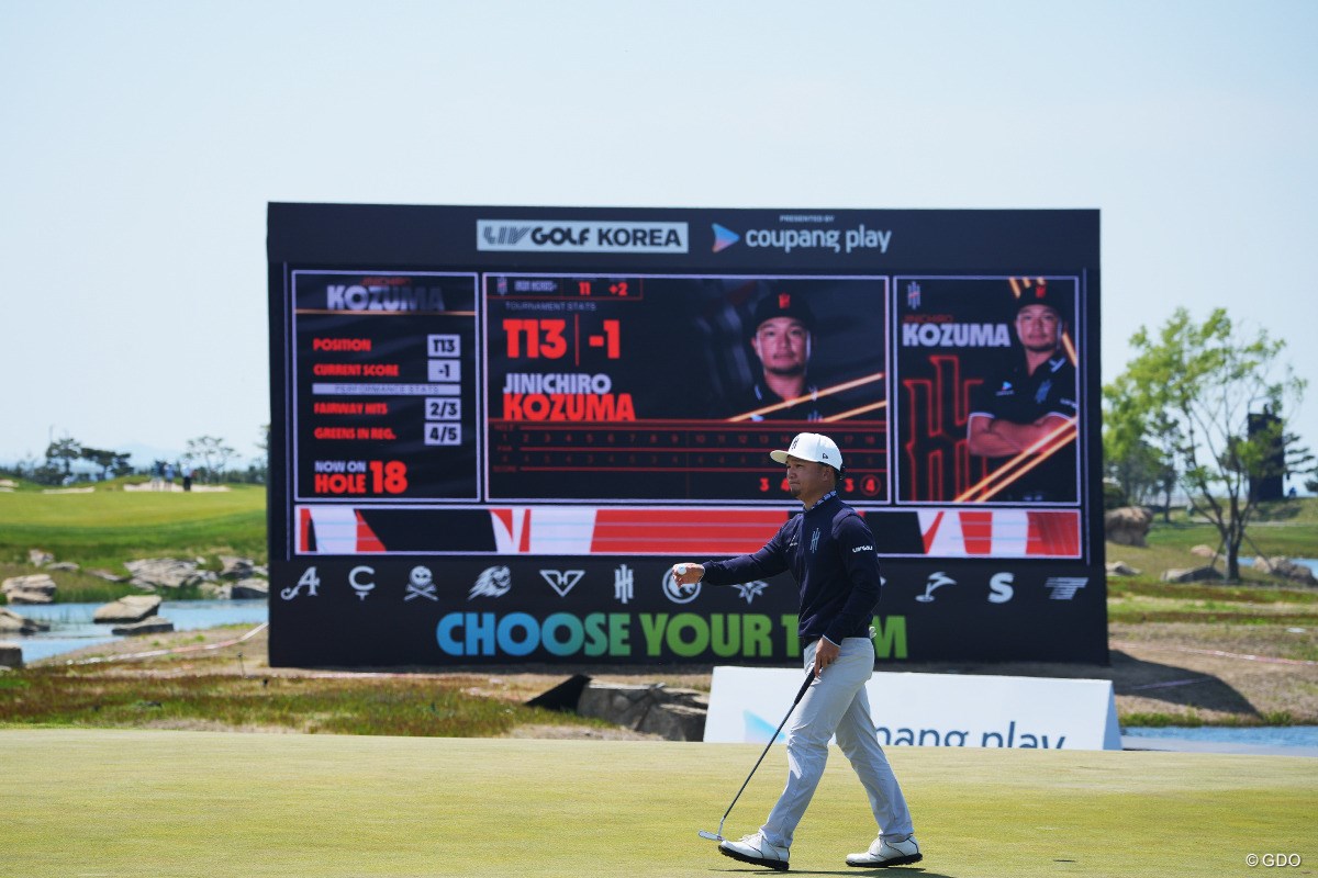 2025年 LIVゴルフ・コリア 初日 香妻陣一朗 18番でバーディ