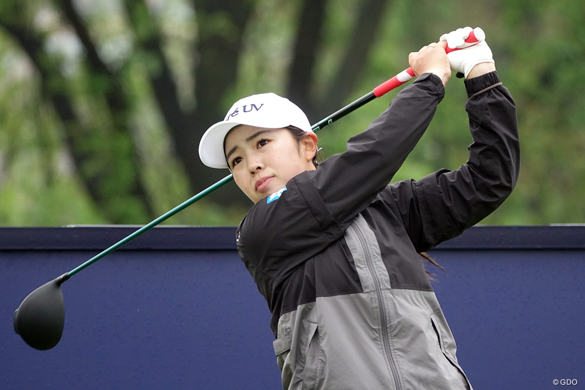 雨の中、ラウンド＆夕方まで練習を行った山下美夢有