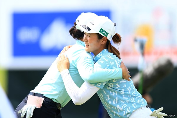 2025年 Sky RKBレディスクラシック 2日目 神谷そら 仲の良い菅沼菜々の復活優勝に続きたい