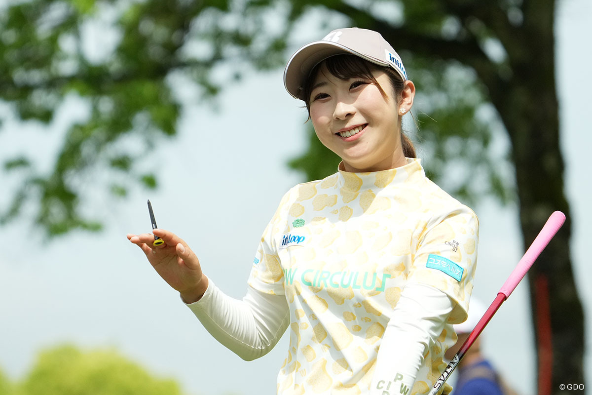笑顔が可愛い 2025年 ブリヂストンレディスオープン 初日 永嶋花音