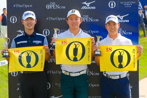 昨年は（写真左から）コ・グンテク、木下稜介、桂川有人の3人が全英OP出場権を獲得した