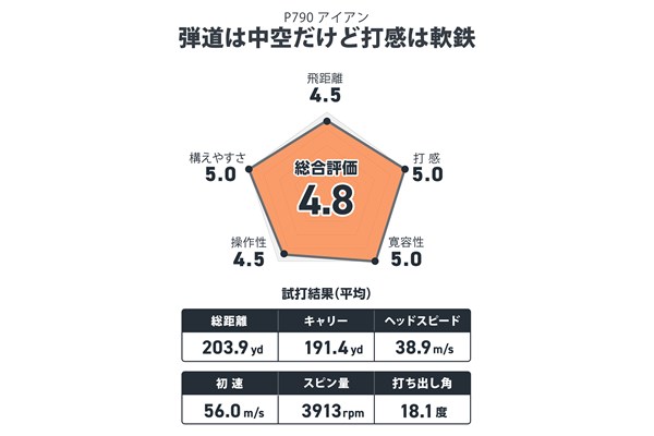 テーラーメイド P790 アイアンを小山内護が試打 弾道は中空だけど打感は軟鉄