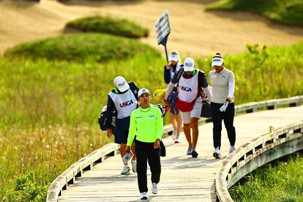 2025年 全米女子オープン presented by アライ 2日目 古江彩佳 古江彩佳はメジャー12試合ぶりの予選落ちへ