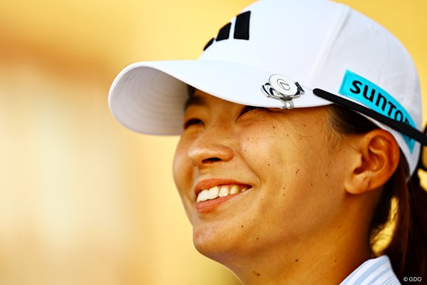 2025年 全米女子オープン presented by アライ 3日目 渋野日向子 勝負の最終日を前に笑顔が光る