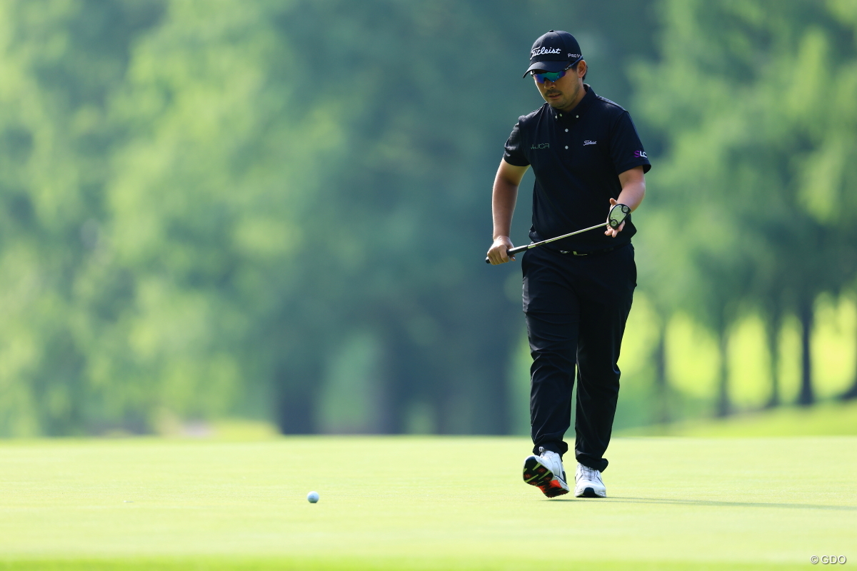 粘り強く18ホールをプレー