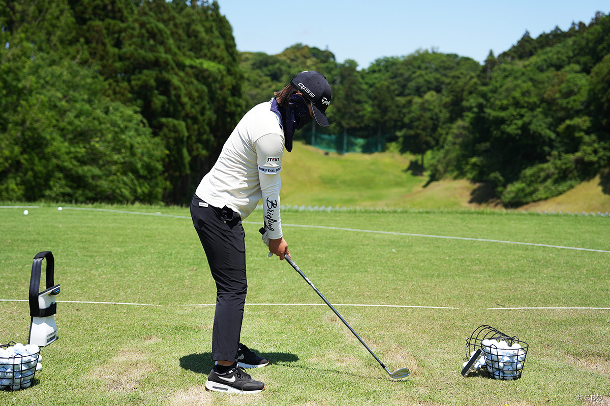 新しいアイアンをテスト