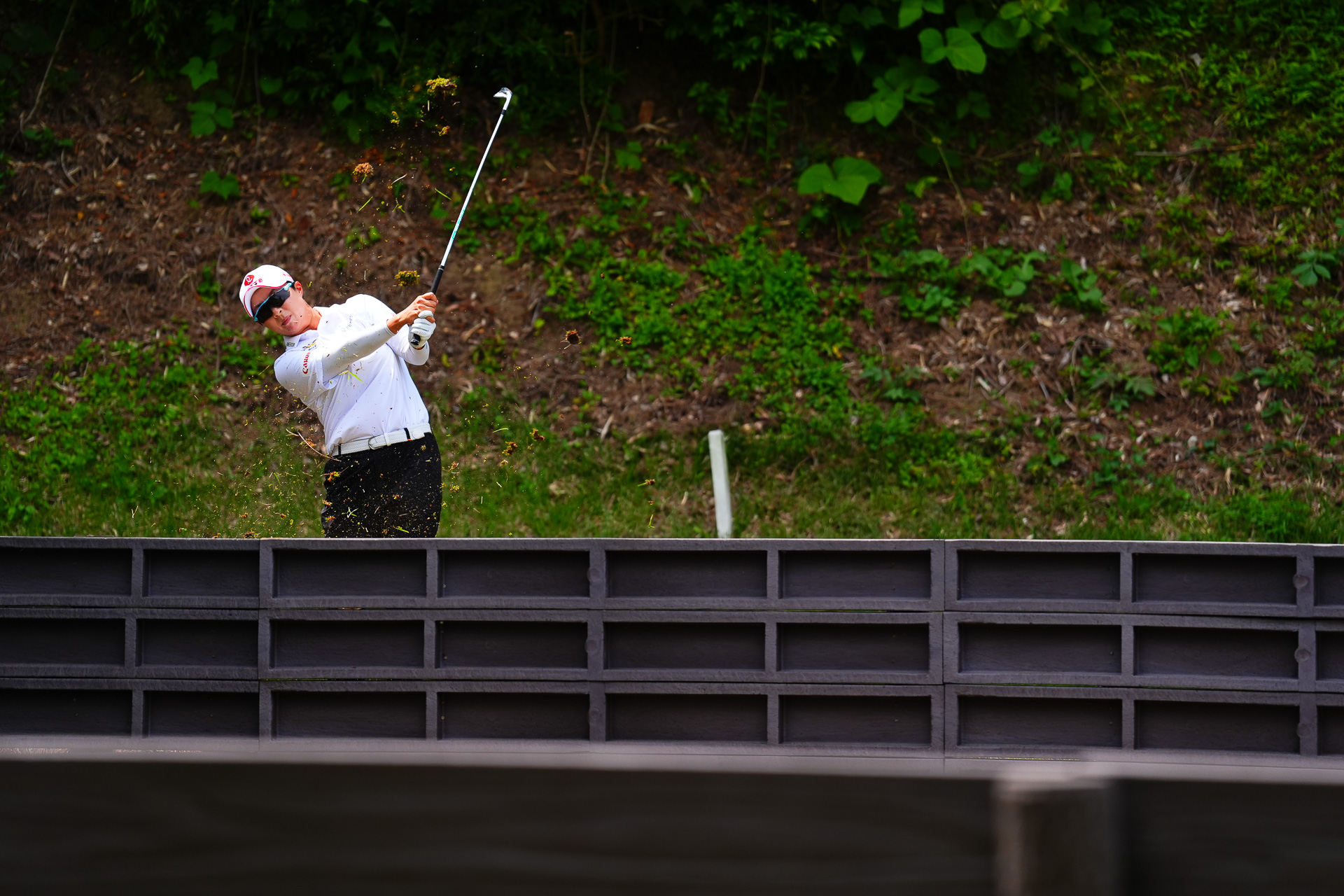 18番ティショットを左に曲げこのショット 2025年 ヨネックスレディスゴルフトーナメント 2日目 キムヒョージュ