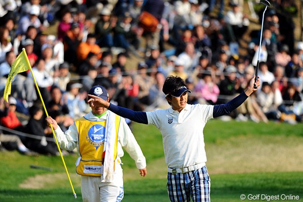 3年ぶりの勝利を飾った近藤共弘。今季のテーマは「結果よりも一打に集中」