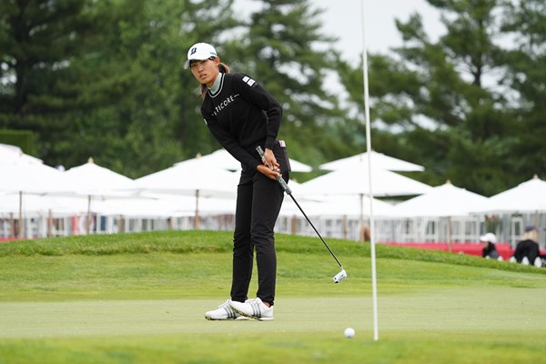 2025年 マイヤーLPGAクラシック 2日目 馬場咲希 8番のバーディパットはあともう少しだった