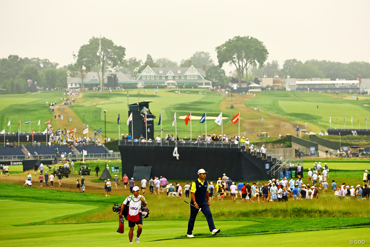 朝はモヤがかかっていた 2025年 全米オープン 最終日 松山英樹