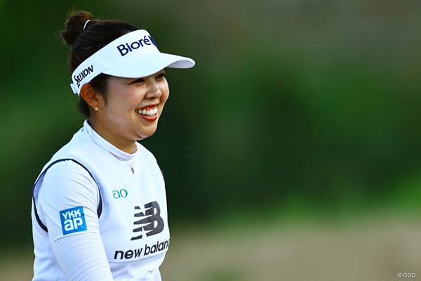 2025年 KPMG全米女子プロゴルフ選手権 初日 山下美夢有 ニコニコ
