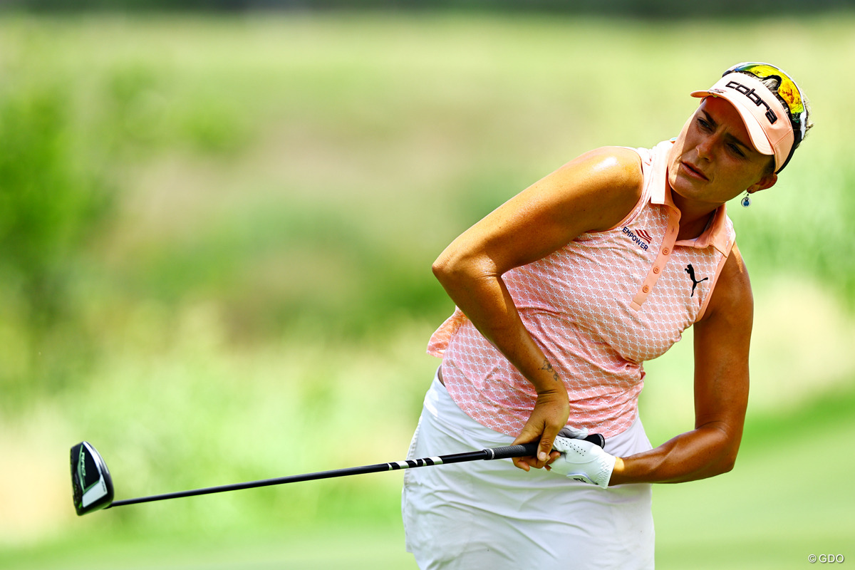 あまり見ないポーズ 2025年 KPMG全米女子プロゴルフ選手権 3日目 レキシー・トンプソン