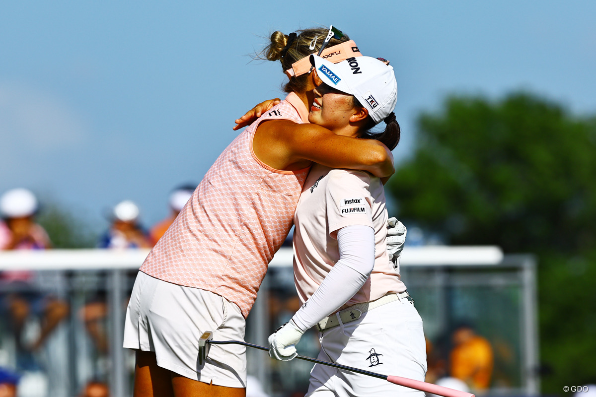 アメリカのスターと 2025年 KPMG全米女子プロゴルフ選手権 3日目 レキシー・トンプソン 竹田麗央