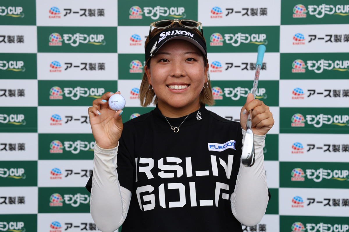 仁井優花は9番でホールインワン達成 ※大会提供 2025年 アース・モンダミンカップ 2日目 仁井優花