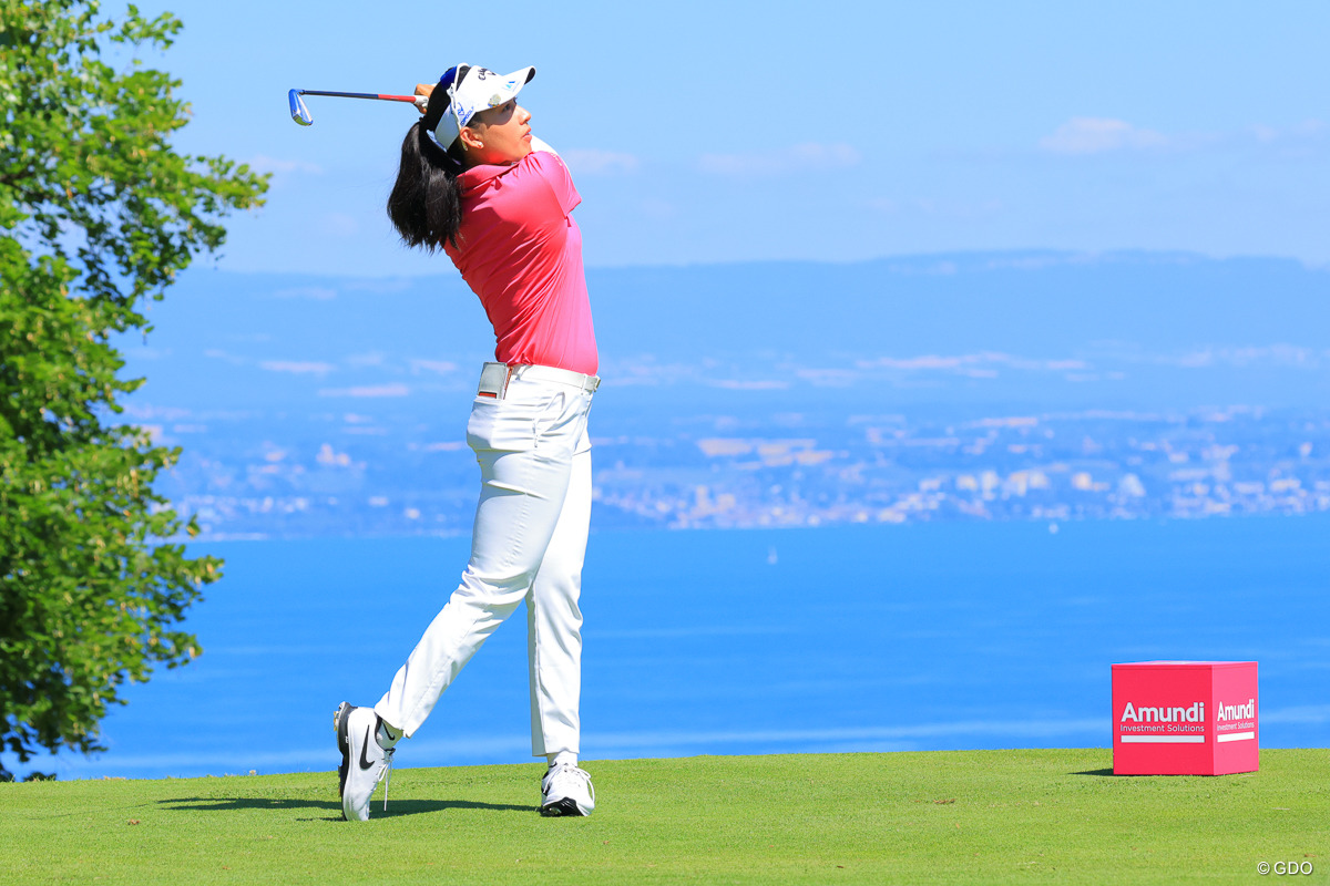 途中まで伸ばしていたが 2025年 アムンディ エビアン選手権 初日 ジーノ・ティティクル