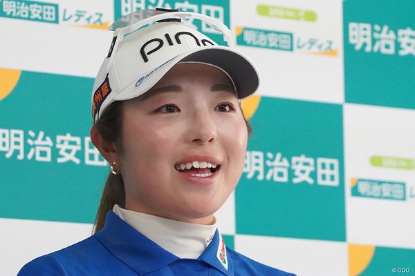 2025年 明治安田レディスゴルフトーナメント 事前 佐久間朱莉 佐久間朱莉は最終ホールで中止を聞いた