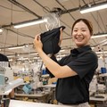 超音波を使った溶断、溶着を体験。ぬぬ、縫い代がなく、フラットなのにくっついてる！