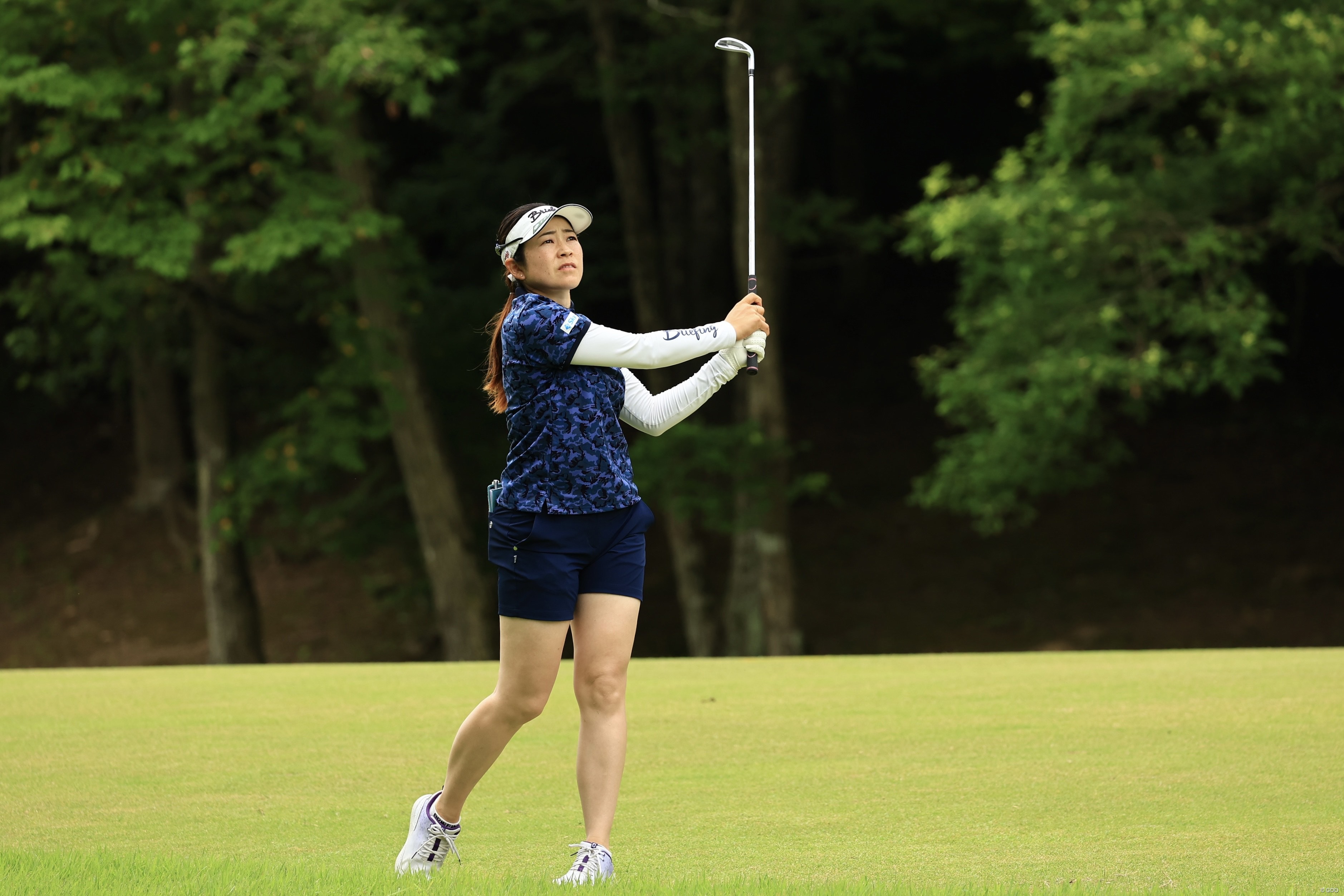 上位で最終日に進む仲宗根澄香。パッティングの不安が消えたのはマネジメントする上でも大きい
