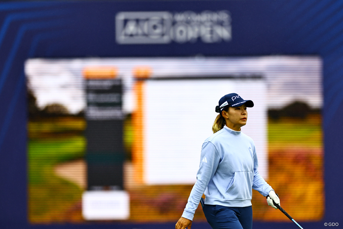 メジャー最終戦のボードにはファンからの応援メッセージが掲載される ※撮影は2023年大会