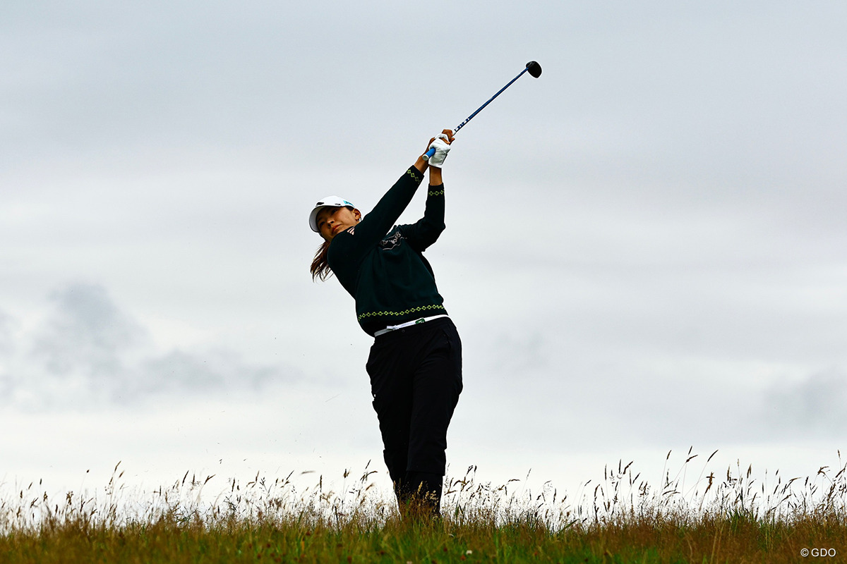 少し上向いたショットは2日目から下半身の使い方を見直した