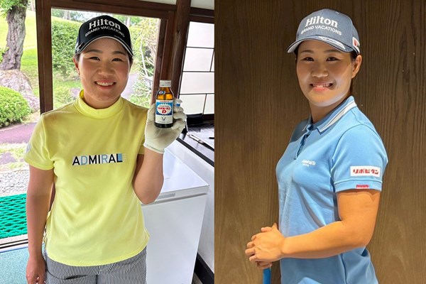 畑岡奈紗は「リポビタン」のロゴをつけてプレーする（提供：大正製薬）
