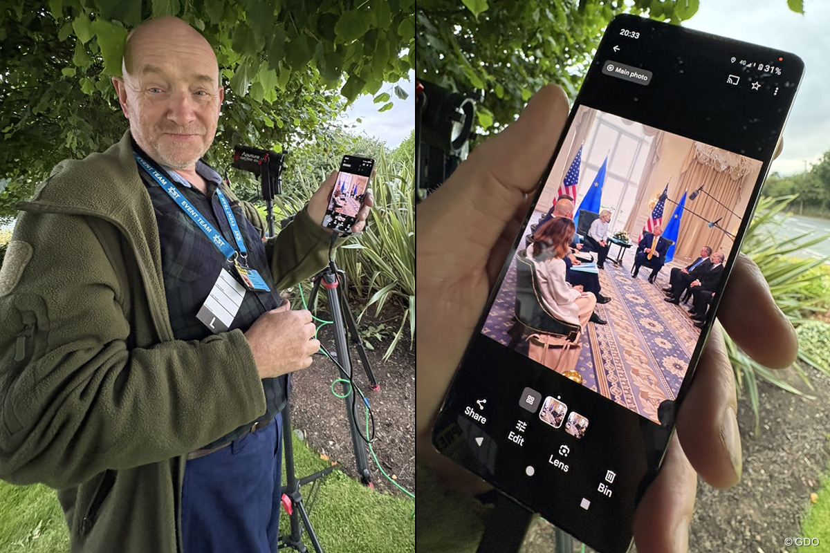 トランプ大統領の写真を見せてくれた