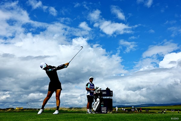 2025年 AIG女子オープン（全英女子） 初日 岡山絵里 今週は体は「全然、大丈夫」