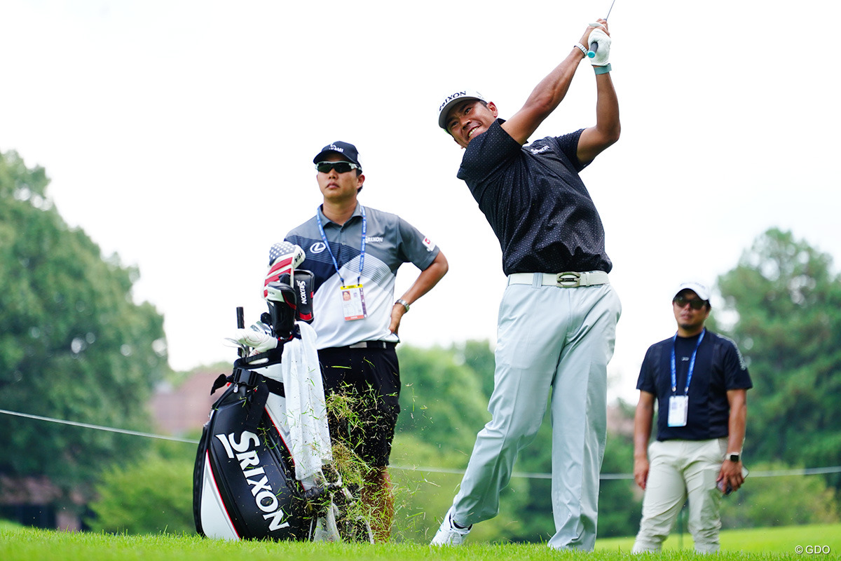 昨年は英国でパスポートを盗まれ、渡米できなかった早藤キャディ、黒宮コーチもことしは帯同