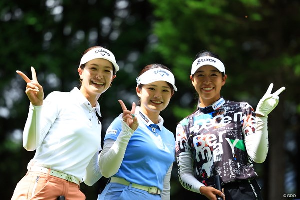 2025年 北海道 meiji カップ 2日目 青木加奈子 政田夢乃 吉本ここね 3人仲良く写真に収まる