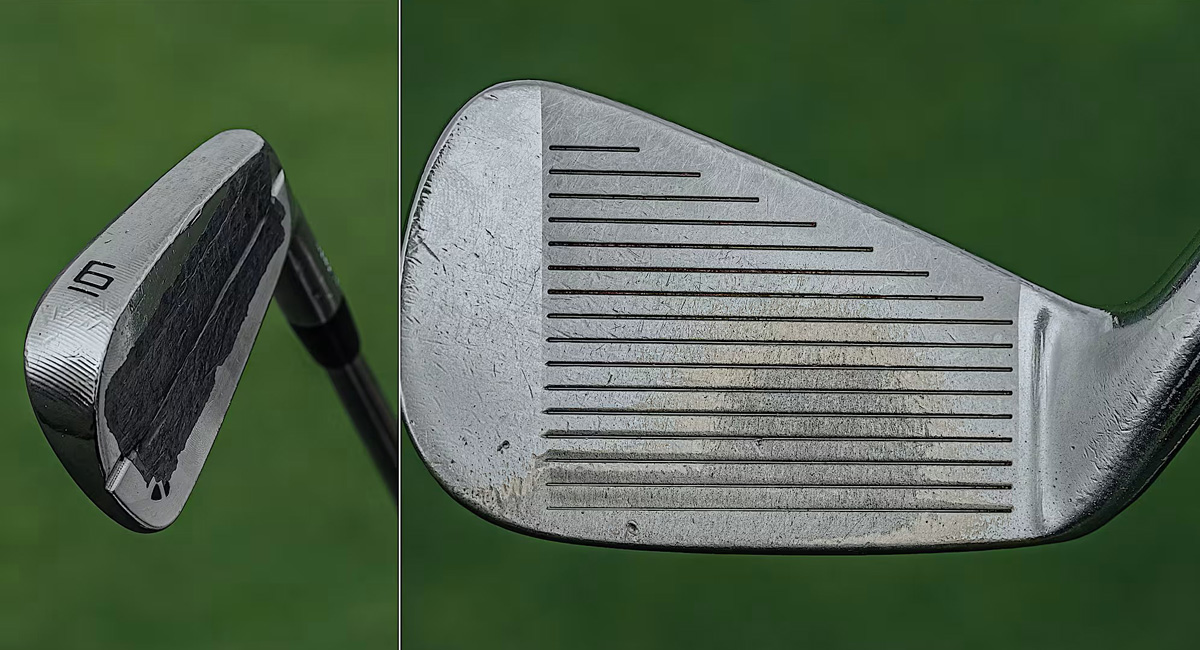 使いこまれた練習用アイアン（提供：テーラーメイド）