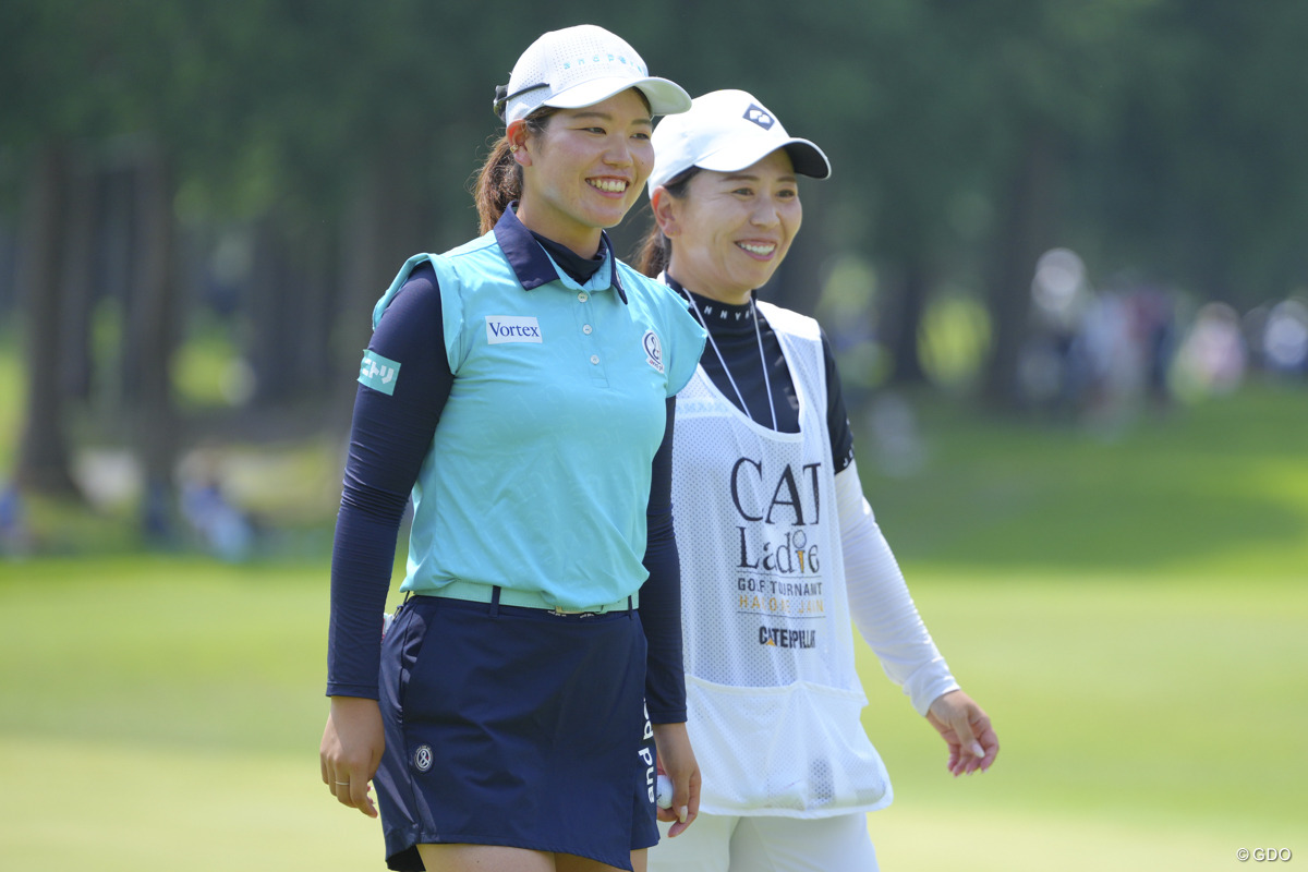 今週はこの2人がタッグ。今日は終始本当に楽しそうでしたね。 2025年 CAT Ladies 初日 櫻井心那 吉田弓美子