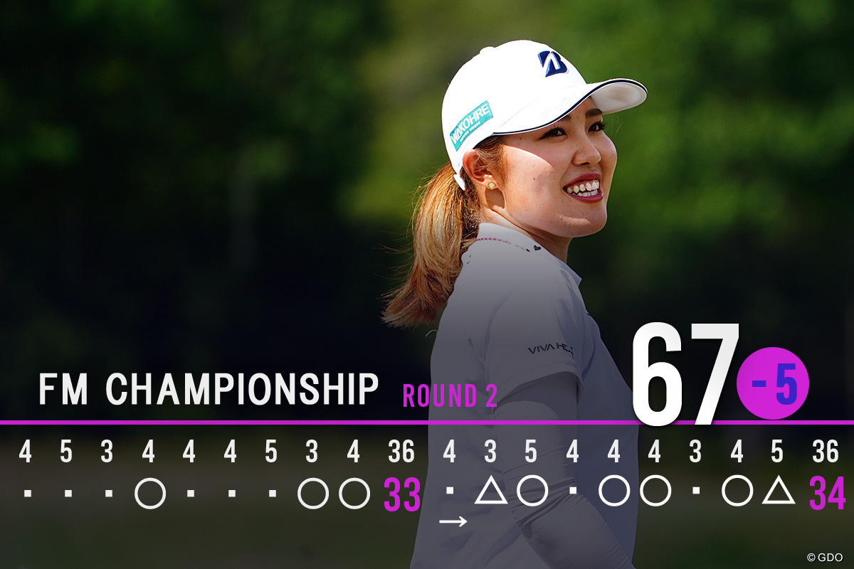 7バーディ、2ボギーの「67」でプレー