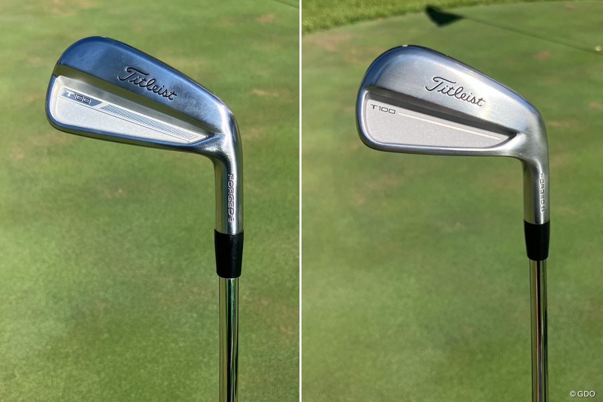 アイアンは「T100」の2025年モデル（右）と23年モデルのコンボ