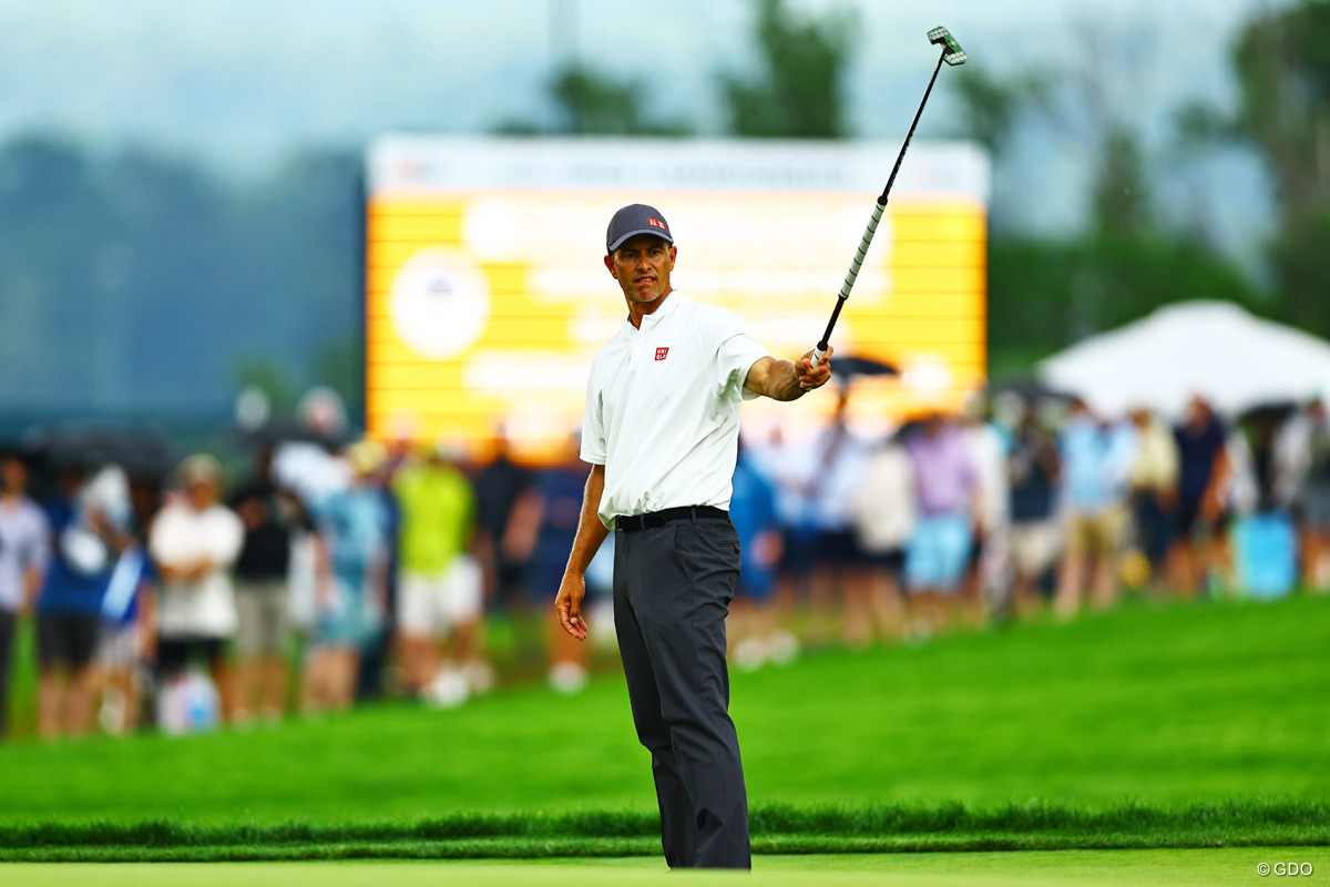 トレードマークとも言えた長尺パターから変更する※撮影は2025年「全米オープン」