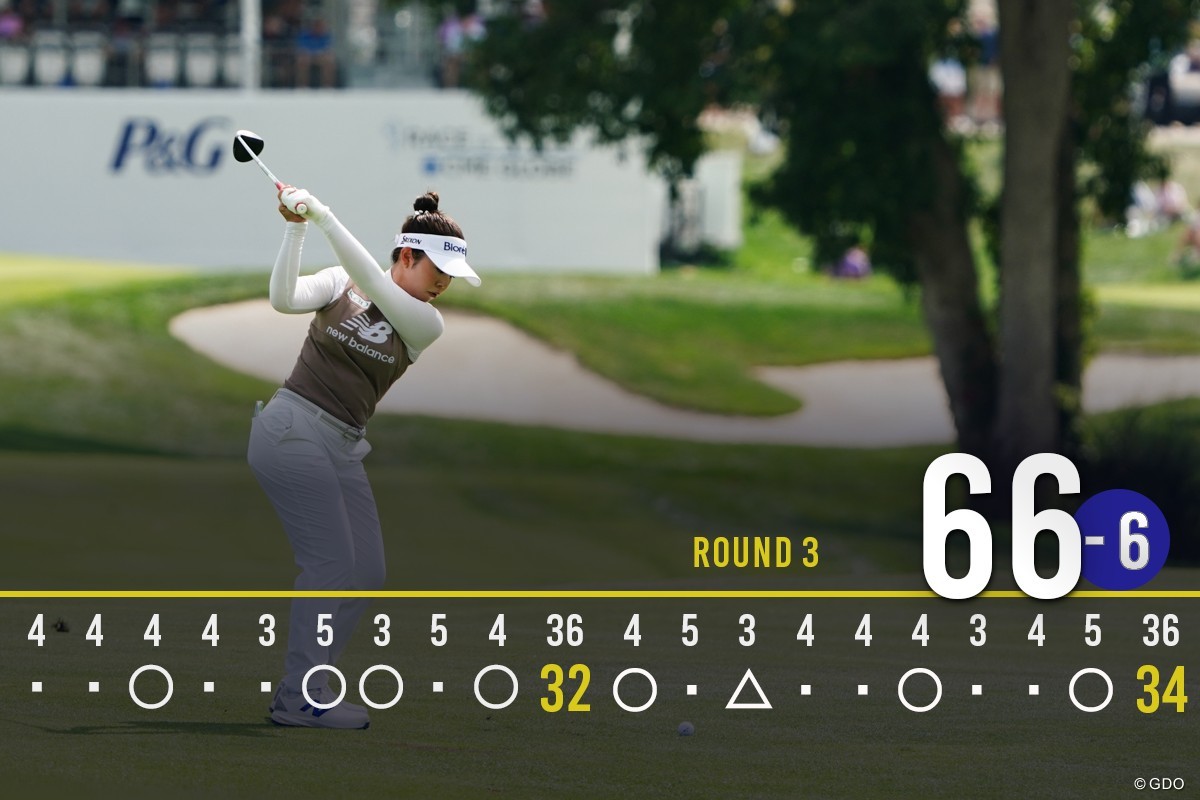 不運な最終18番でも平然とバーディ 山下美夢有「ディボットから