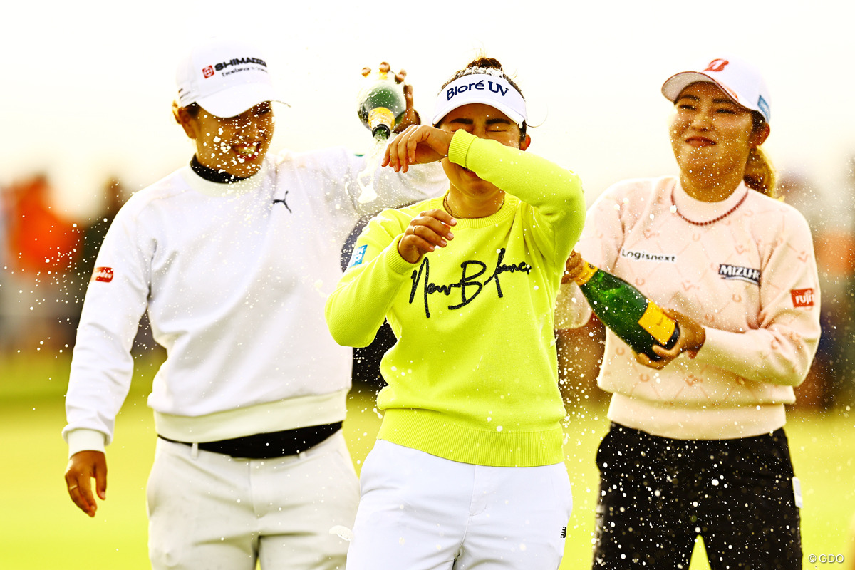 AIG女子オープンでのシャンパンファイト