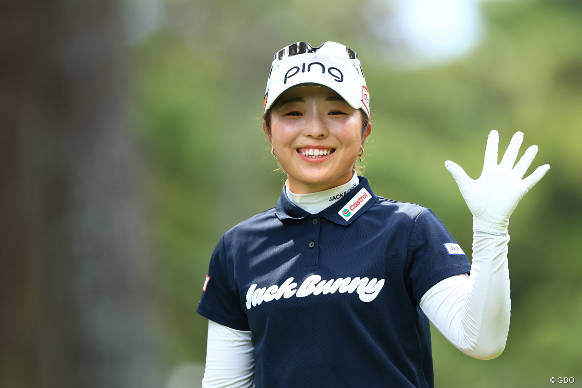 今季4勝目を目指す佐久間朱莉（写真は2025年ソニー日本女子プロゴルフ選手権）