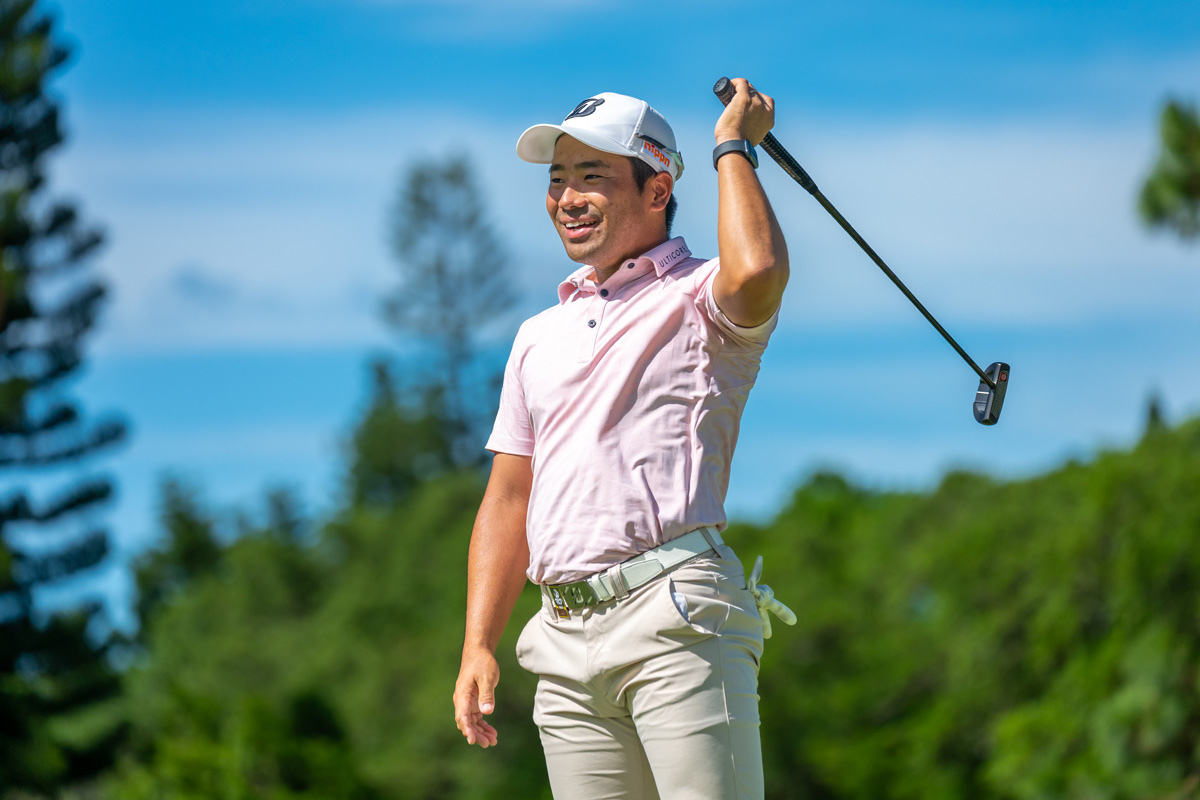 2週連続優勝を狙う比嘉一貴。4位で大会をスタートした（提供：アジアンツアー）