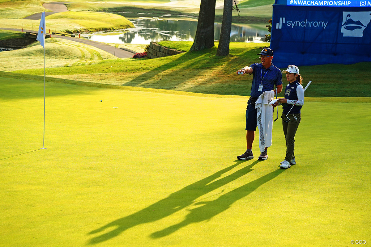 夜明け前からイン9ホールの最終チェックをスタートして準備完了