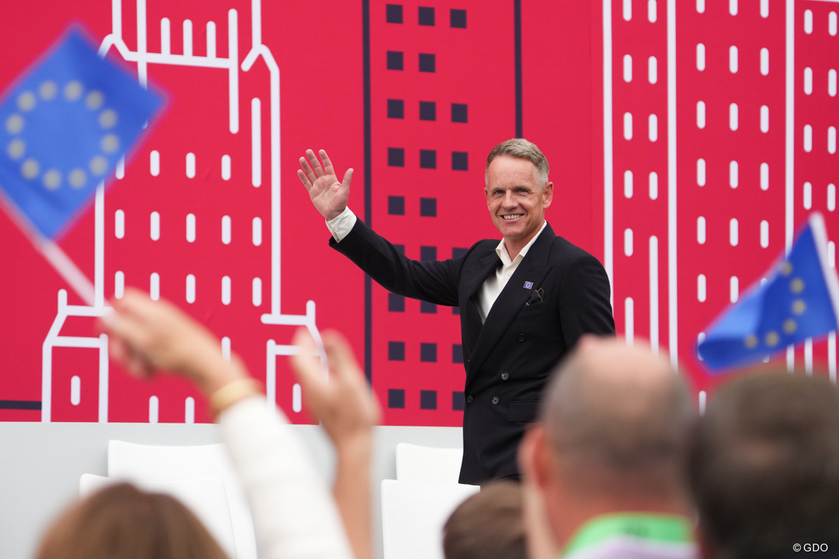 欧州チーム主将のルーク・ドナルドも登壇