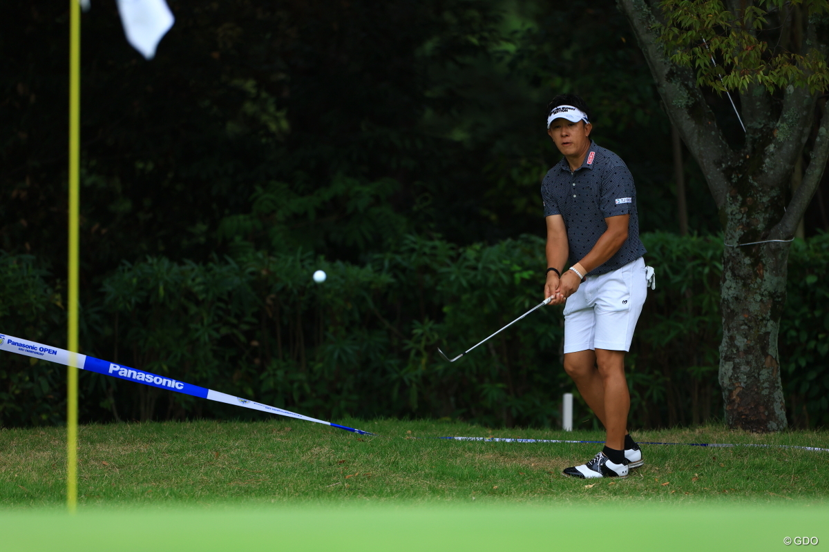 16番ショートホール、えらい外したな～ 2025年 パナソニックオープンゴルフチャンピオンシップ 初日 上井邦浩