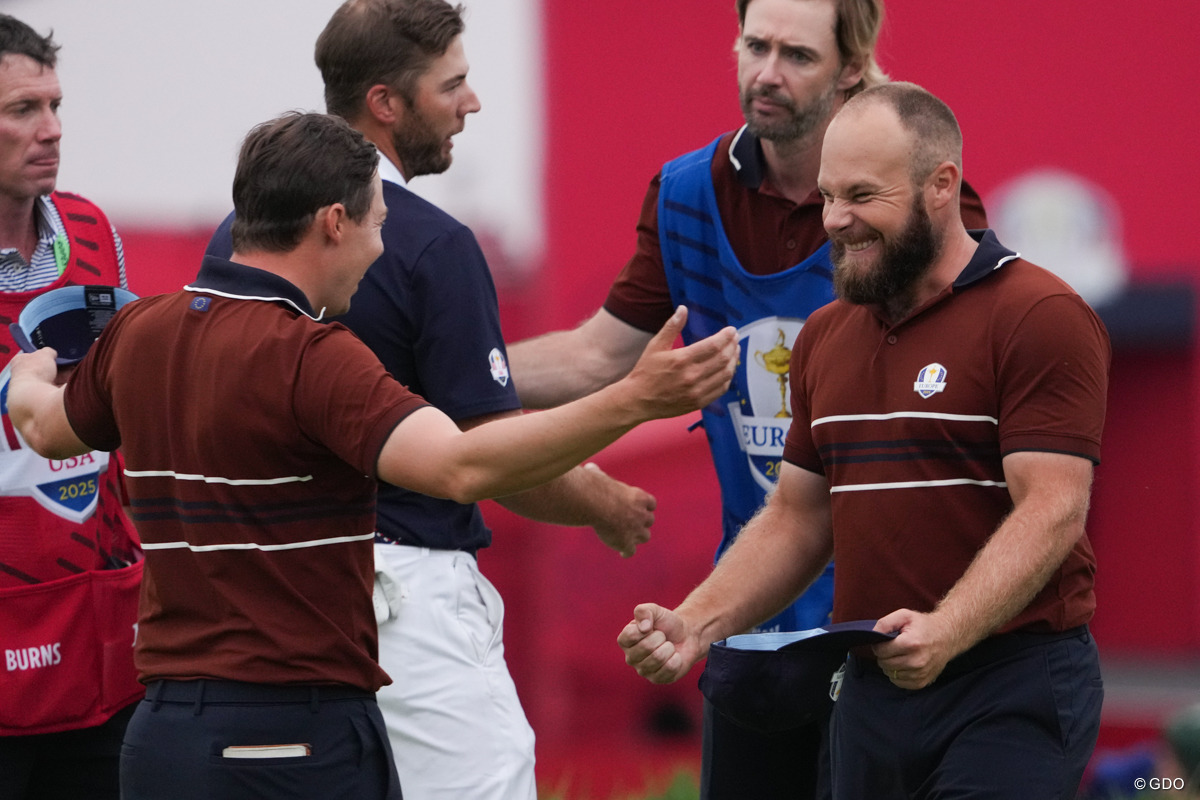 欧州選抜が大きくリード 2025年 ライダーカップ 2日目 ロリー・マキロイ ティレル・ハットン