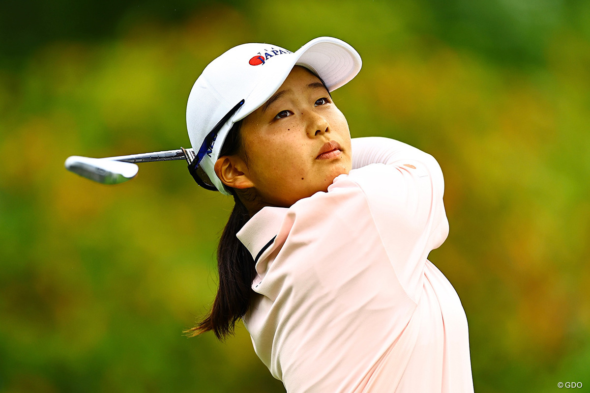 1打差2位の好位置でメジャーの最終日を迎える15歳アマの廣吉優梨菜