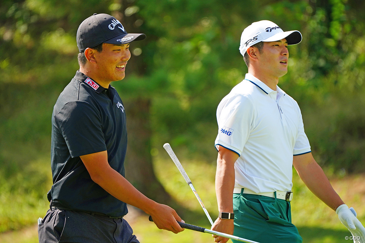 練習ラウンドは日体大の後輩・中島啓太と