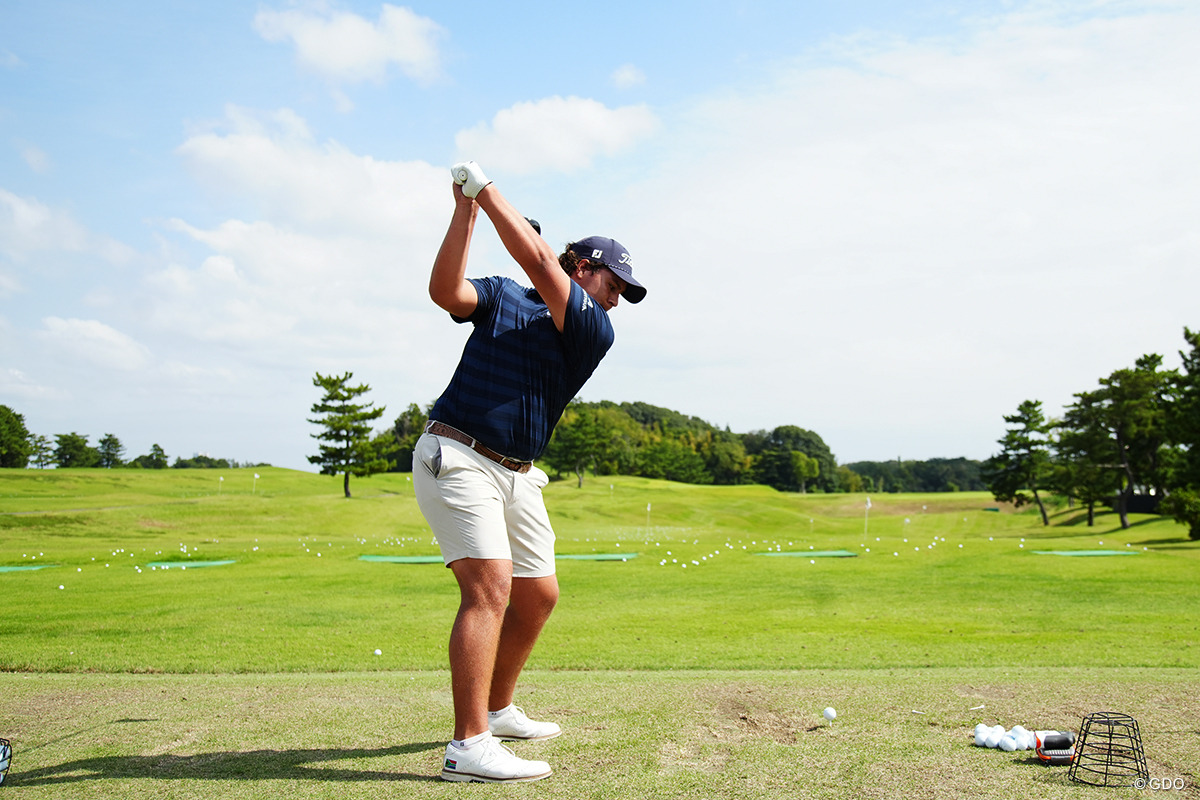 右のお尻を意識してトップを作る 2025年 ベイカレントクラシック Presented by レクサス 事前 アルドリッチ・ポットギーター