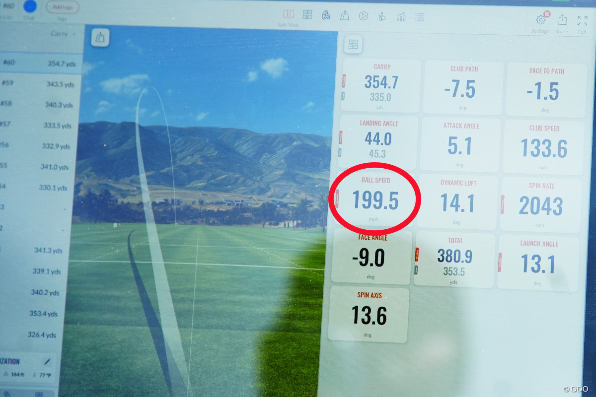 トラックマンのデータはどれも驚異的