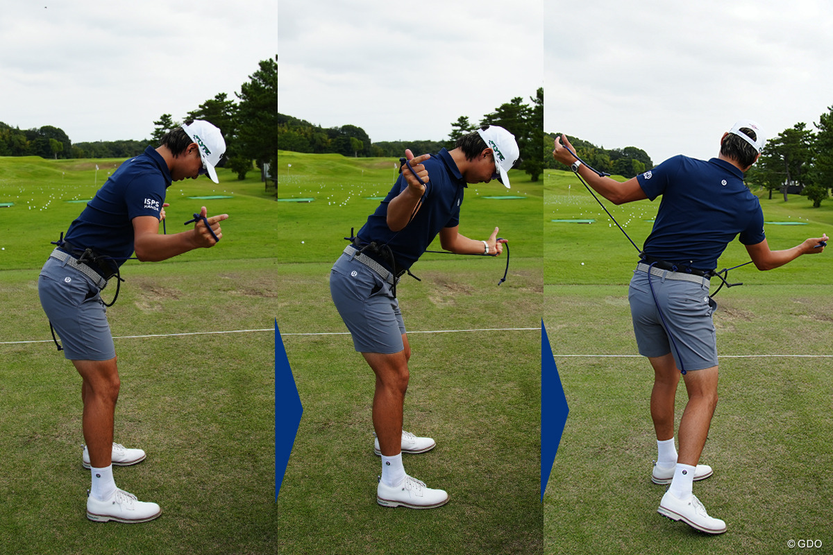 ゴムチューブつきベルトでコアを意識