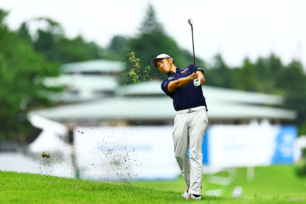 最終18番でバーディ締め