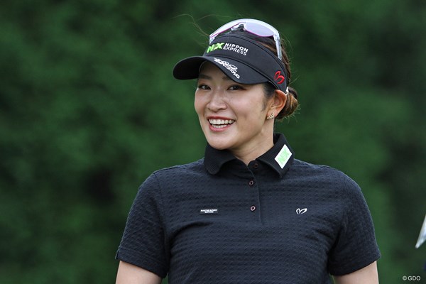 開幕前日は午後から練習場で過ごした原英莉花